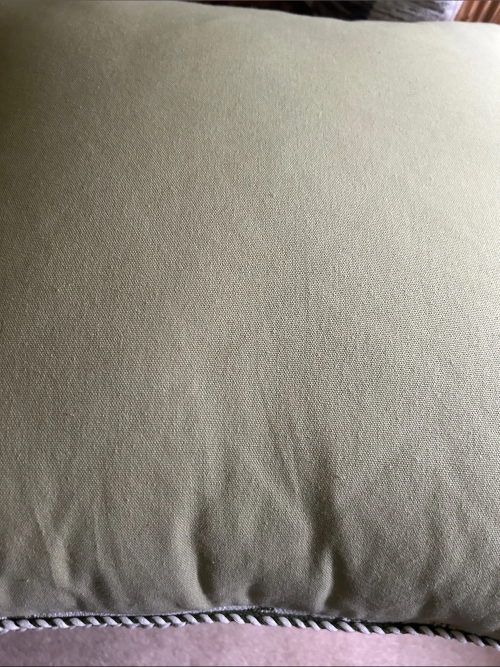 Studio McGee 24” Square Floral Jaquard Accent Pillow Green